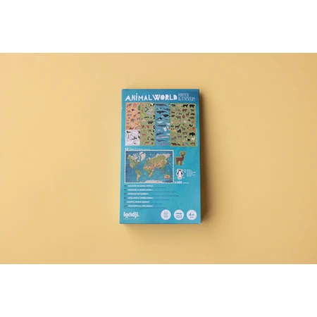Poster du monde animal avec autocollants, Londji