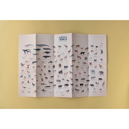 Poster du monde animal avec autocollants, Londji