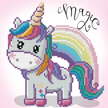 Kreatives Diamant-Malset - Einhorn Regenbogen