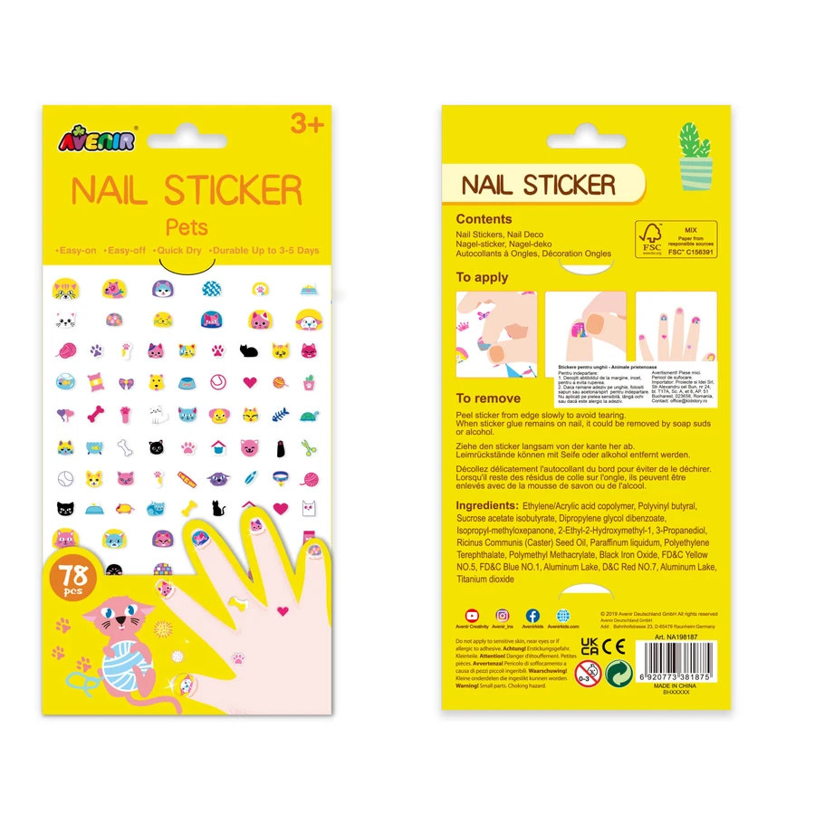 Pegatinas para uñas - Animal friendly