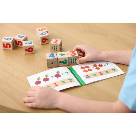 Houten wiskunde kubussen