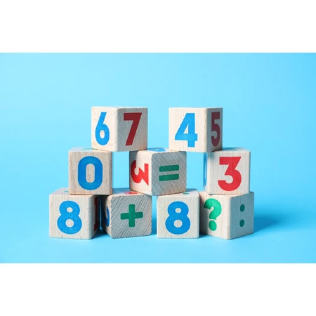Houten wiskunde kubussen