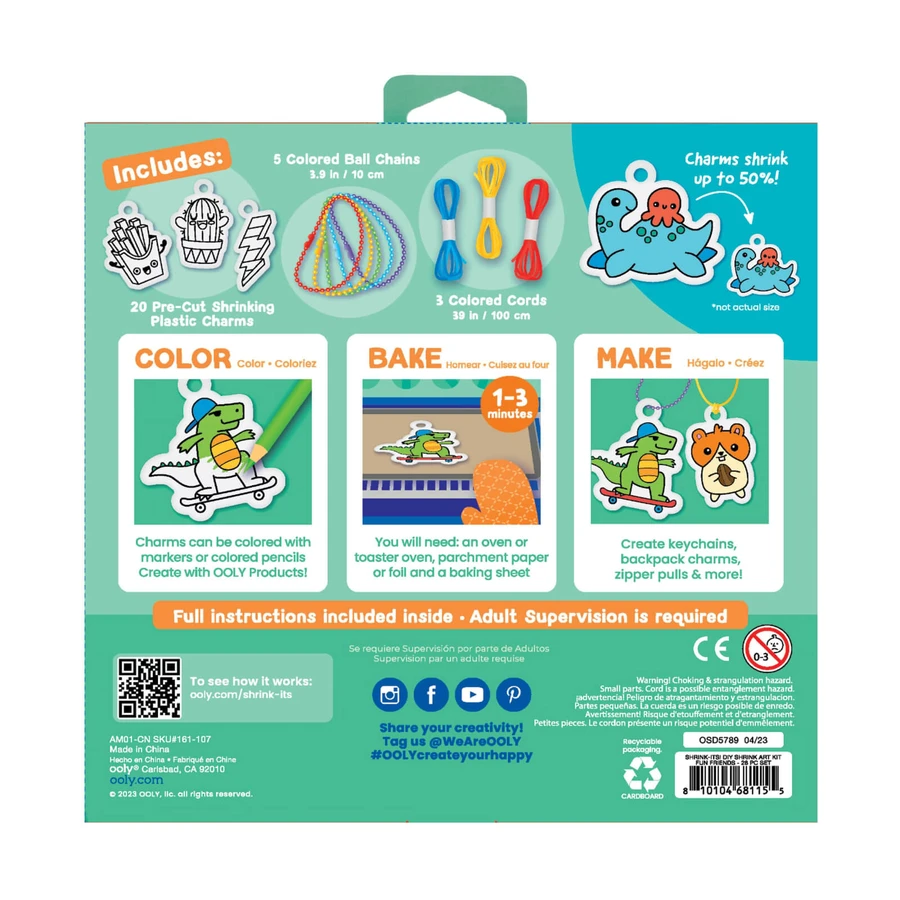 ¡Set de arte DYI - Shrink-Its! - Shrink-Its - Amigos divertidos