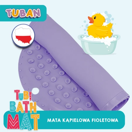 Non-slip bath mat - purple