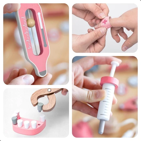 Role-play Doctor's complete set, pink, UMU Toys