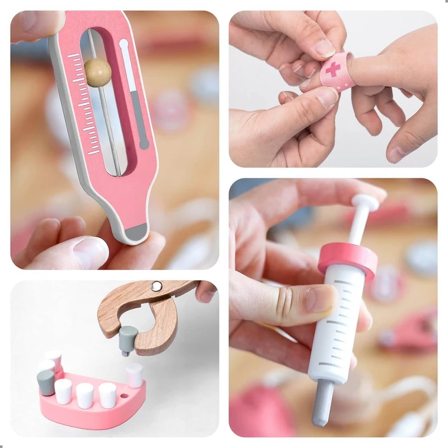 Role-play Doctor's complete set, pink, UMU Toys