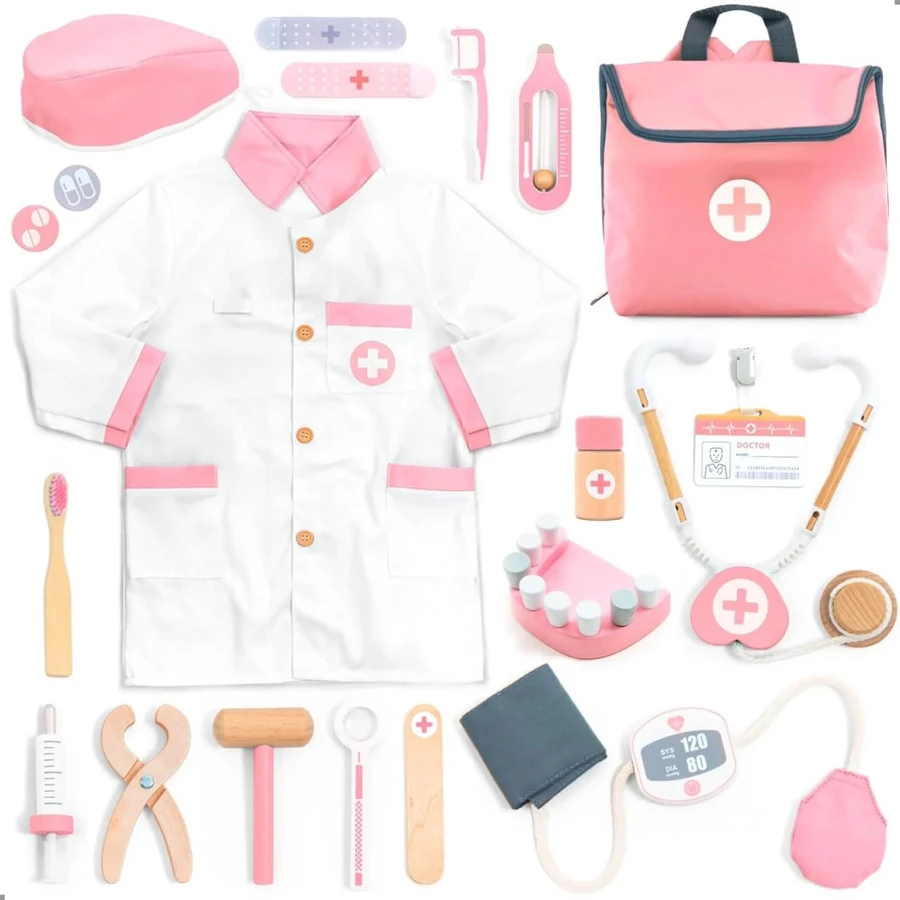 Role-play Doctor's complete set, pink, UMU Toys