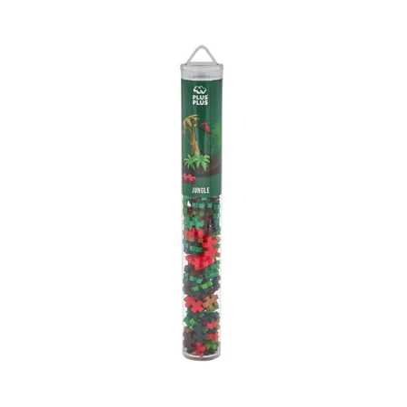 Plus-Plus construction set, 100 pieces tube, Jungle Mix