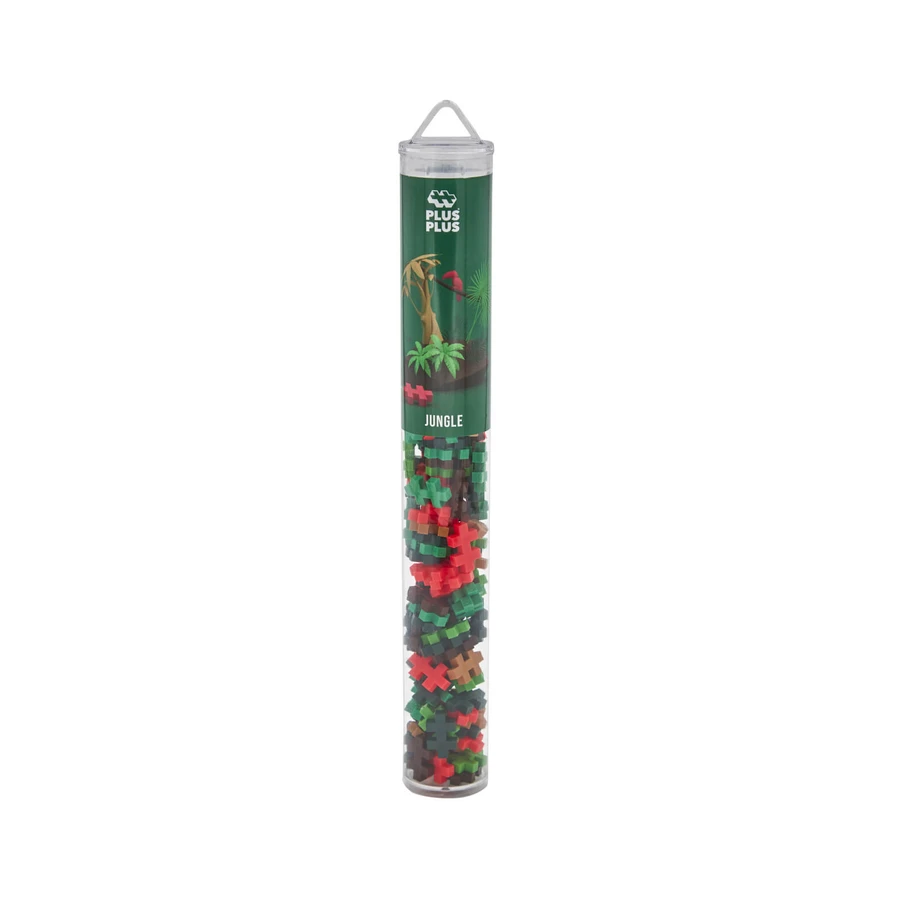 Plus-Plus construction set, 100 pieces tube, Jungle Mix