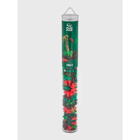 Plus-Plus construction set, 100 pieces tube, Jungle Mix