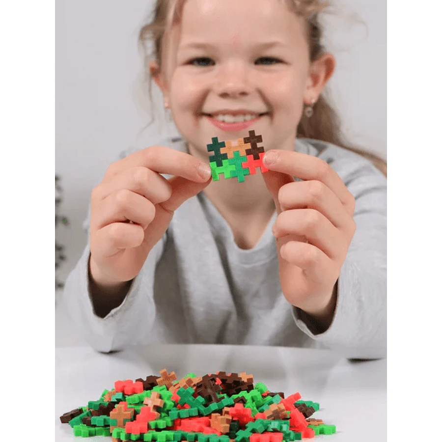 Plus-Plus construction set, 100 pieces tube, Jungle Mix