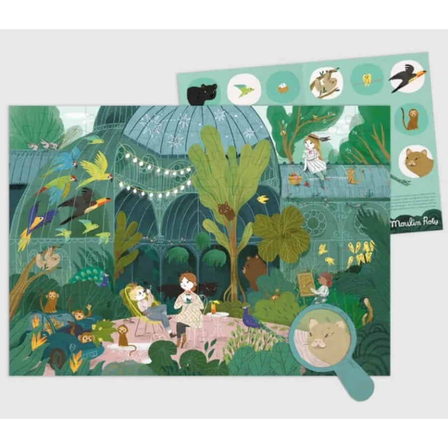 Puzzel tussen planten, Moulin Roty