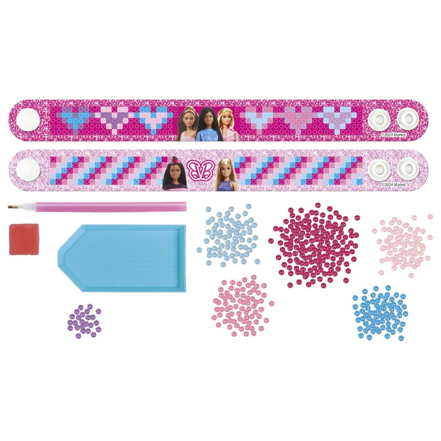 Kreatives DIY-Set, Armbänder mit Diamantmaltechnik erstellen, Barbie