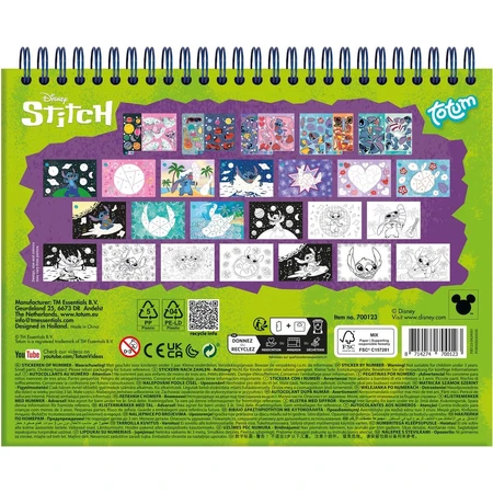 Lilo und Stitch Kreativset mit Aufklebern, aufgeklebten Zahlen