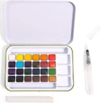 Metal box with 24 watercolors, Moulin Roty