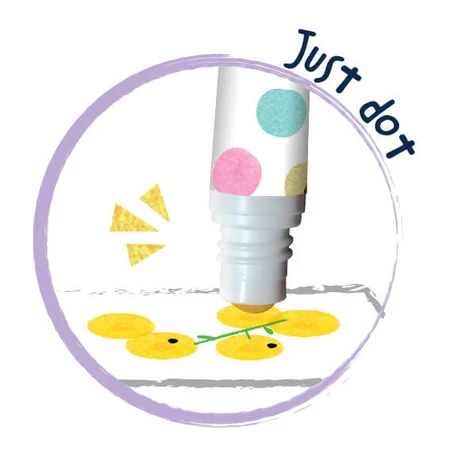 Set of 8 Dots 4 Fun Washable Carioci - pearl colors
