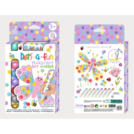 Set of 8 Dots 4 Fun Washable Carioci - pearl colors