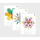 Mandala cards for magnetic construction sets