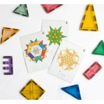 Mandala cards for magnetic construction sets
