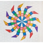 Mandala cards for magnetic construction sets