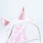 Girabrilla girl's backpack - Unicorn with reversible sequins, adjustable shoulder straps and front pocket
