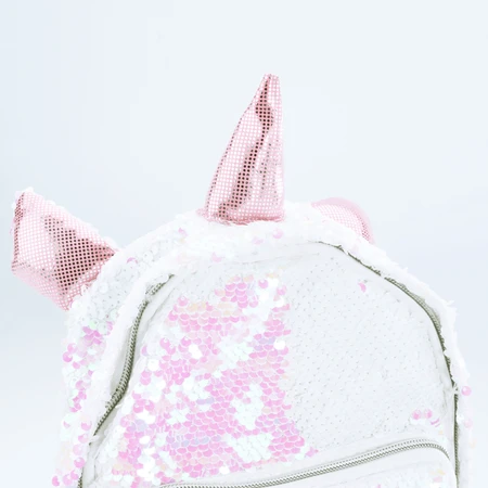 Girabrilla girl's backpack - Unicorn with reversible sequins, adjustable shoulder straps and front pocket