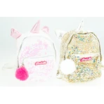 Girabrilla girl's backpack - Unicorn with reversible sequins, adjustable shoulder straps and front pocket