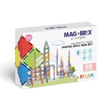 Set magnetico Magblox - 98 pezzi, circuito di palline PASTELLO - Magbrix Marble Run
