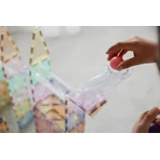 Set magnetic Magblox - 98 piese, circuit cu bile PASTEL - Magbrix Marble Run
