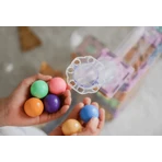 Set magnetic Magblox - 98 piese, circuit cu bile PASTEL - Magbrix Marble Run