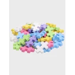 Jeu de construction Plus-Plus, 70 grandes pièces, portable, dans une boîte en métal, couleurs pastel