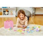 Jeu de construction Plus-Plus, 70 grandes pièces, portable, dans une boîte en métal, couleurs pastel