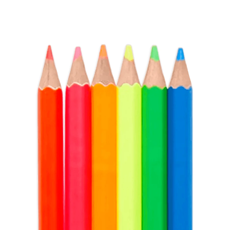 Lápices de colores Neon Jumbo Jumbo Brights - set de 6