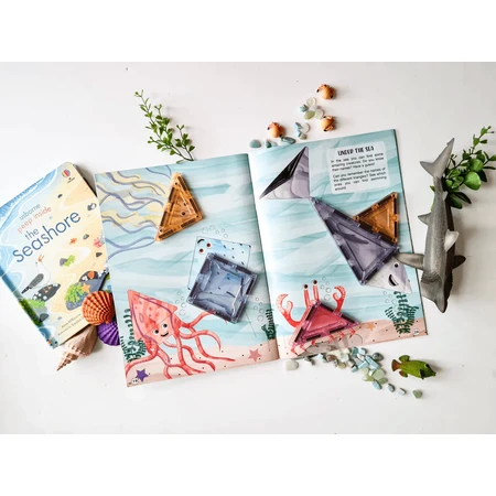 Activity book for magnetic construction sets