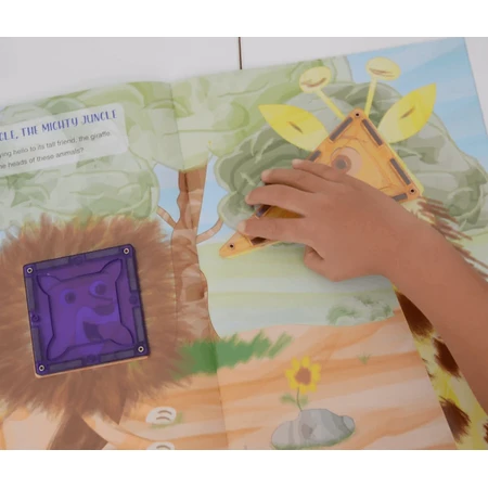 Activity book for magnetic construction sets