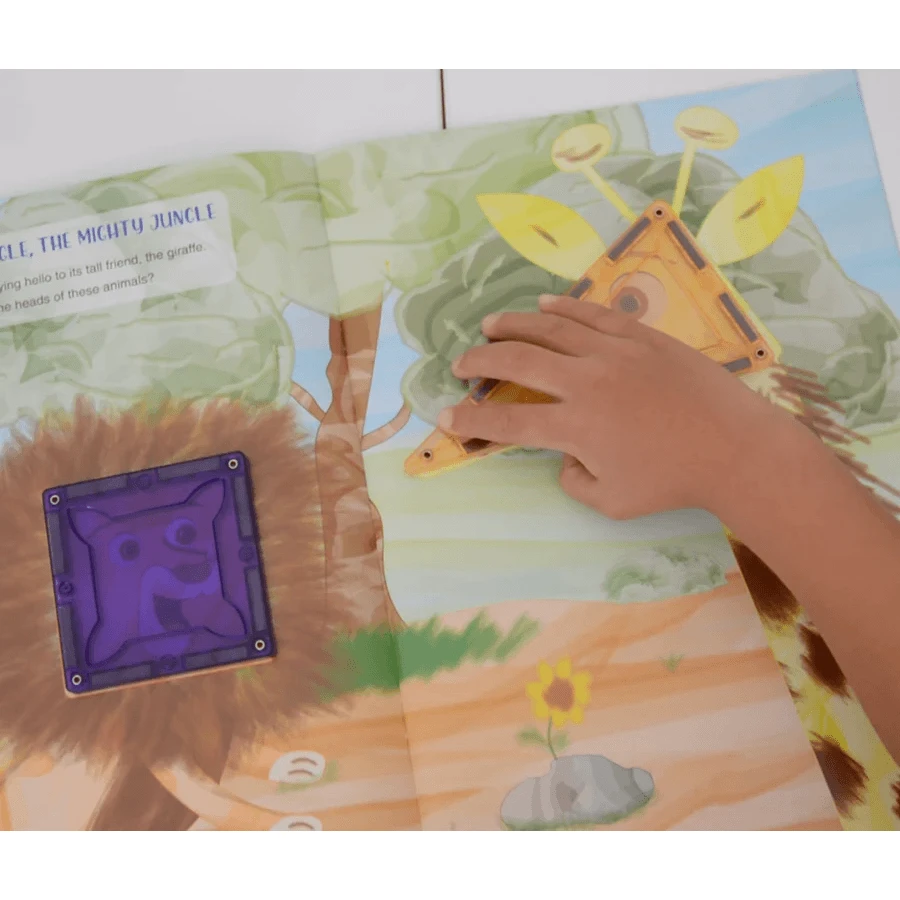 Activity book for magnetic construction sets