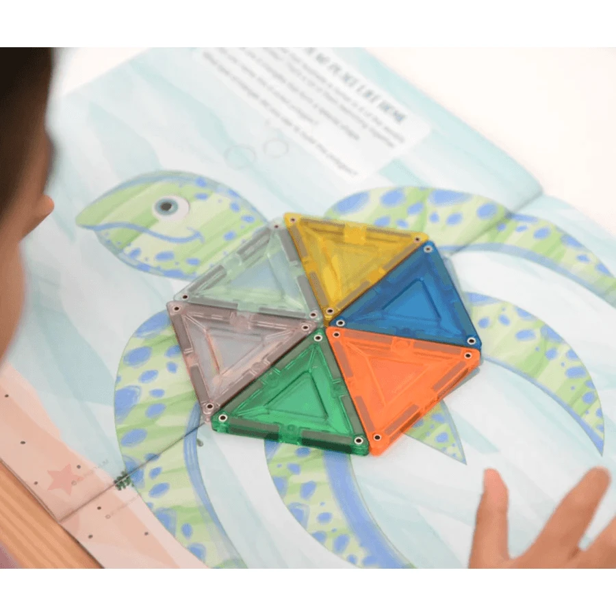 Activity book for magnetic construction sets