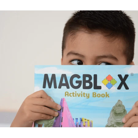 Activity book for magnetic construction sets