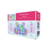 Giochi di costruzione magnetici Pastello 45 pezzi, Cleverclixx