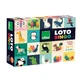 Juego de lotería de madera - animales del arco iris