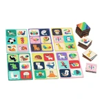 Jeu de loto en bois - animaux arc-en-ciel