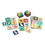 Jeu de loto en bois - animaux arc-en-ciel