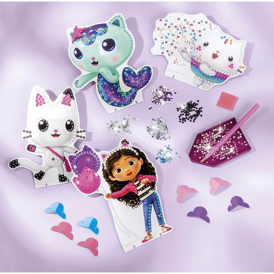 Set créatif 3 en 1, bracelets avec pendentifs, crayons en spray et peinture sur diamant, Gabby's Dollhouse