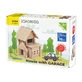 Set de construcție din lemn „Casă cu Garaj” 75 piese