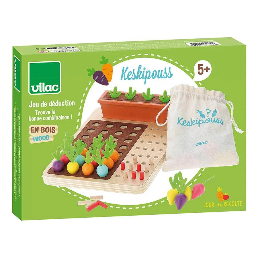 Deduction game with vegetables - Find the secret code - Vilac