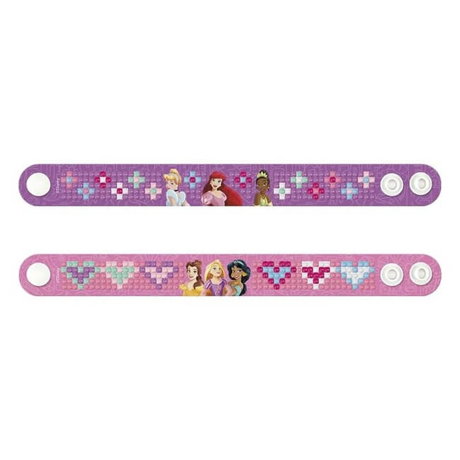 Set de bricolage créatif, Créer des bracelets avec la technique de la peinture au diamant, Disney Princesse