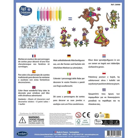 Prenten en prinsessen glas in lood stickers creatieve kit