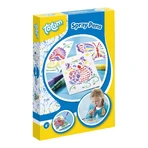 Creative drawing set with sandpaper and spray crayons