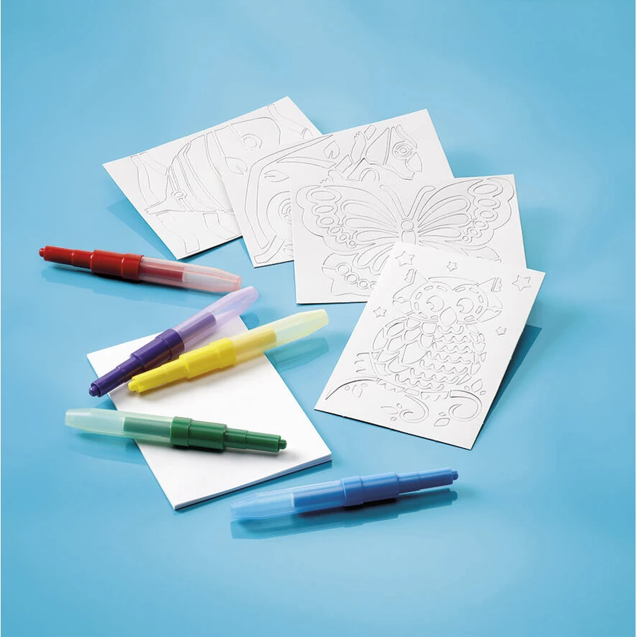 Creative drawing set with sandpaper and spray crayons