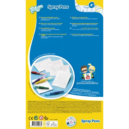 Creative drawing set with sandpaper and spray crayons